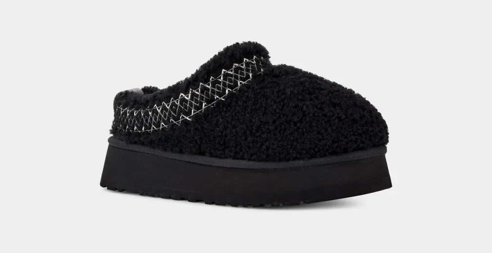 UGG TAZZ SLIPPER BRAID BLACK