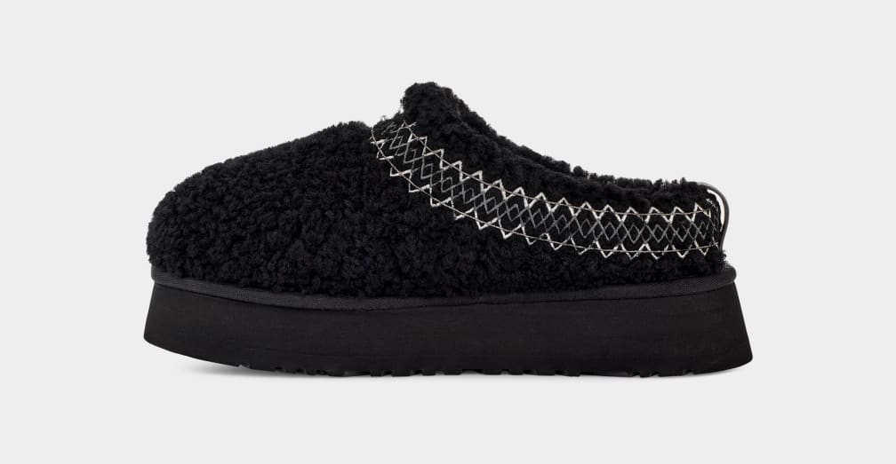 UGG TAZZ SLIPPER BRAID BLACK