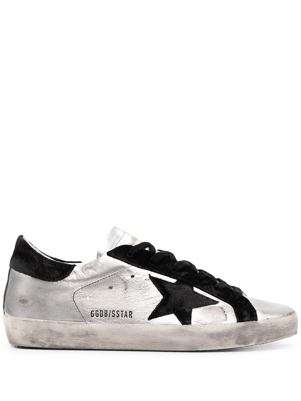 Golden Goose Super-Star Silver Leather Black Details