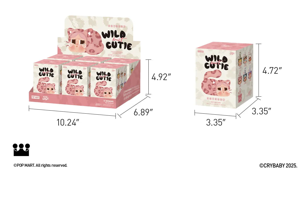 Pop Mart Labubu CRYBABY Wild but Cutie Series - Vinyl Face Plush Blind Box