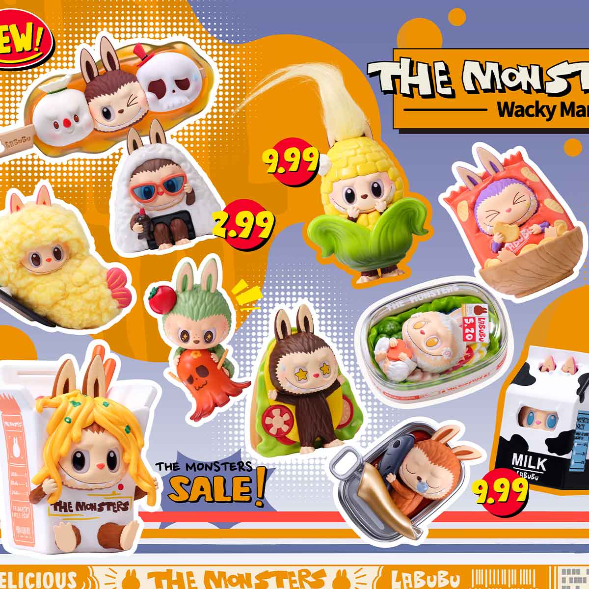Pop Mart Labubu The Monsters Wacky Mart Series Figure Single Blind Box