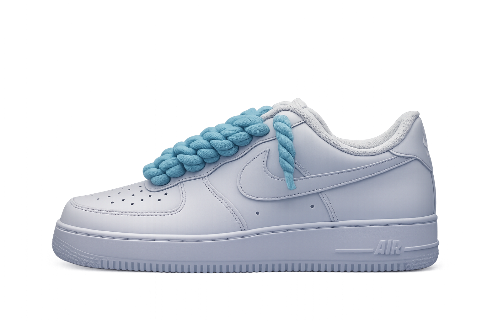 Nike Air Force 1 Low White Rope Laces Blue