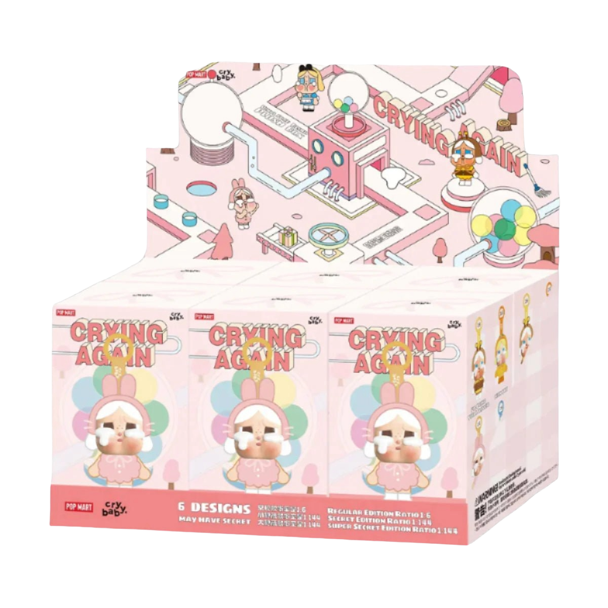 Pop Mart Labubu CRYBABY Crying Again Series - Vinyl Face Plush Blind Box