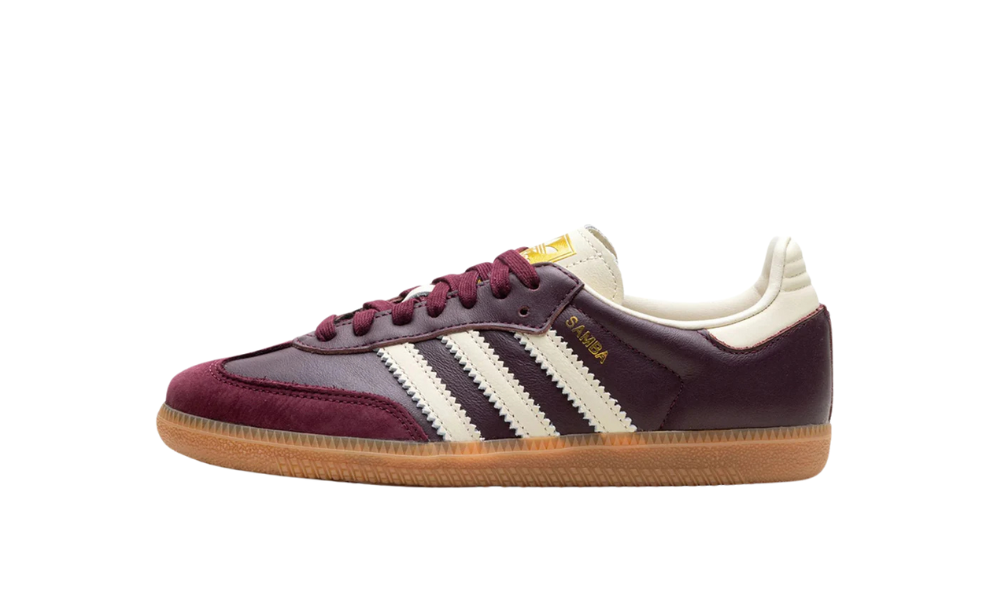 Adidas Samba OG Maroon Gold Metallic