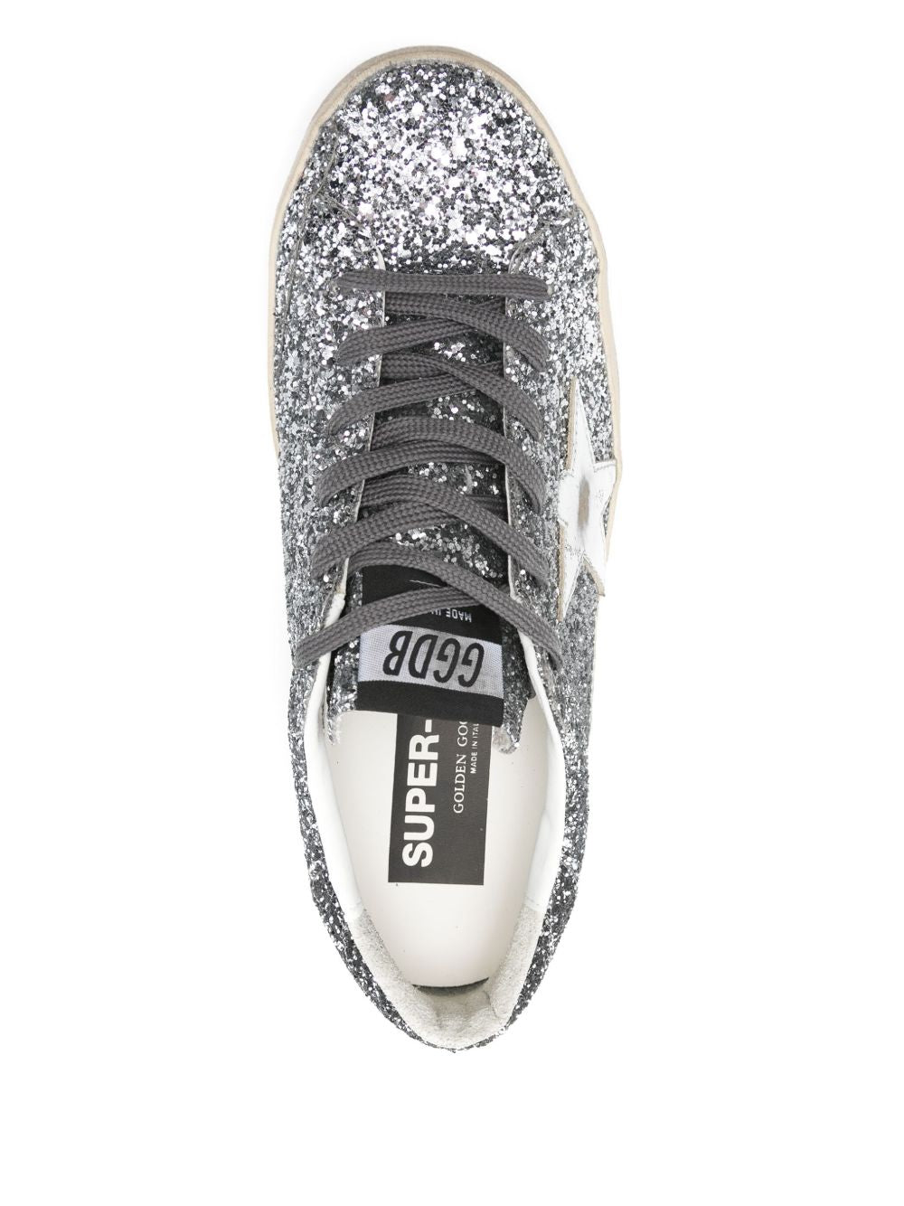 Golden Goose Super-Star Leather Sneakers Glitter