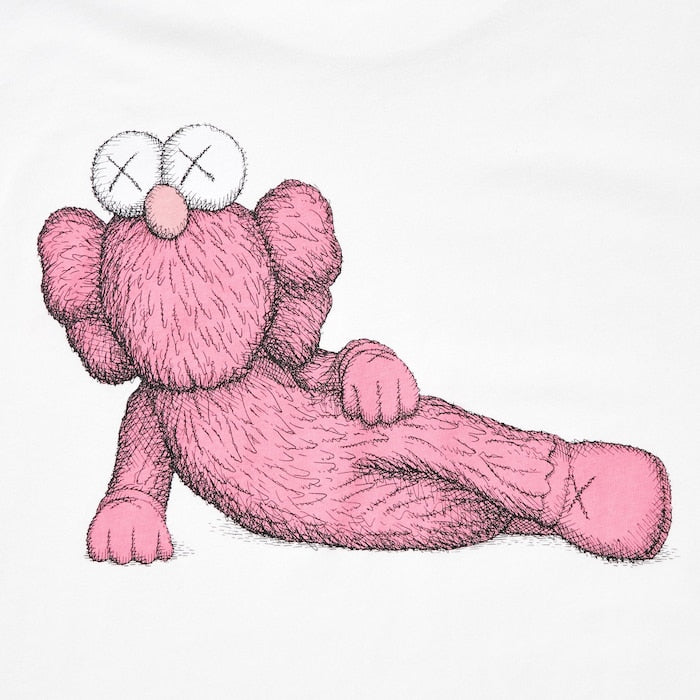 KAWS x Uniqlo T-Shirt White Pink