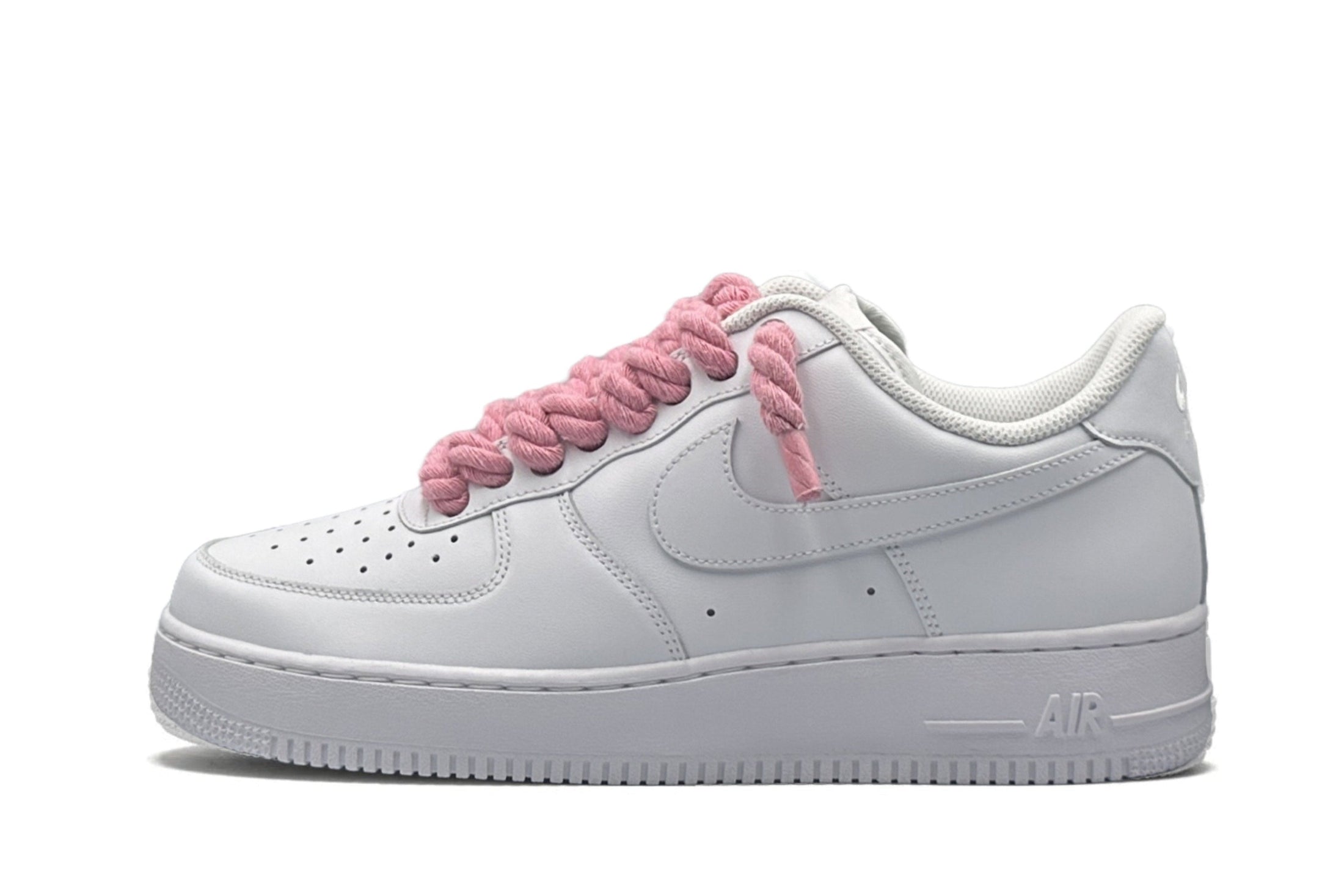 Nike Air Force 1 Low White Pink Rope Laces