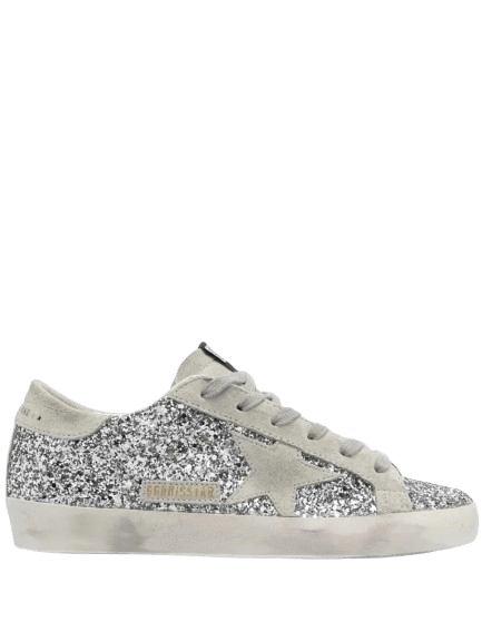 Golden Goose Super-Star Silver Glitter Ice Grey - Outsole