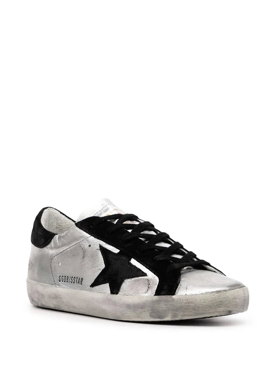 Golden Goose Super-Star Silver Leather Black Details - Outsole