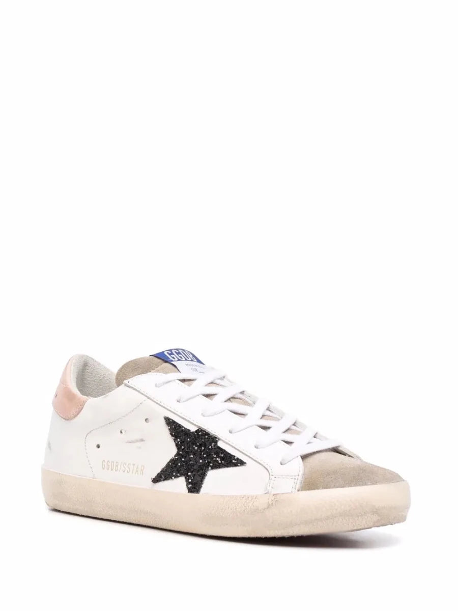 Golden Goose Super-Star White Black Glitter - Outsole