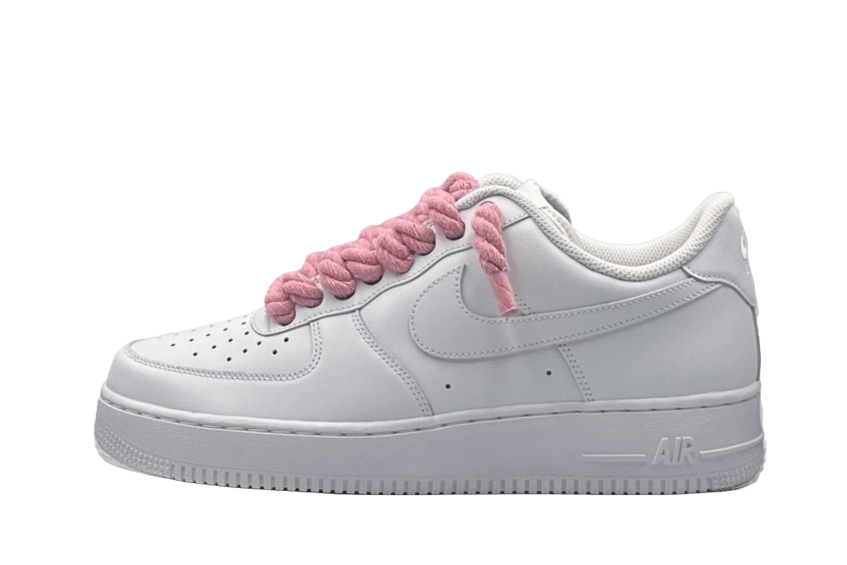 Nike Air Force 1 Low White Pink Rope Laces - Outsole