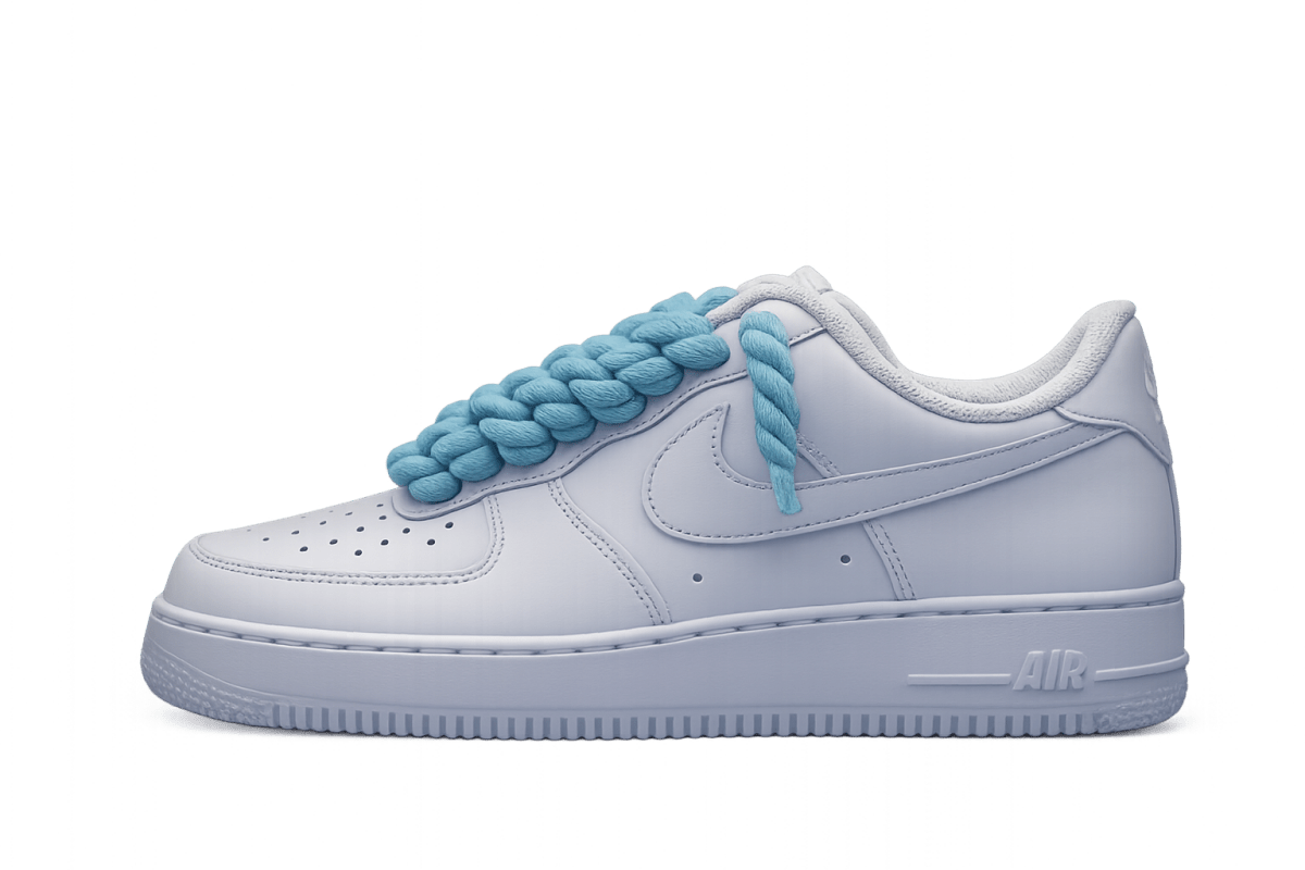 Nike Air Force 1 Low White Rope Laces Blue - Outsole
