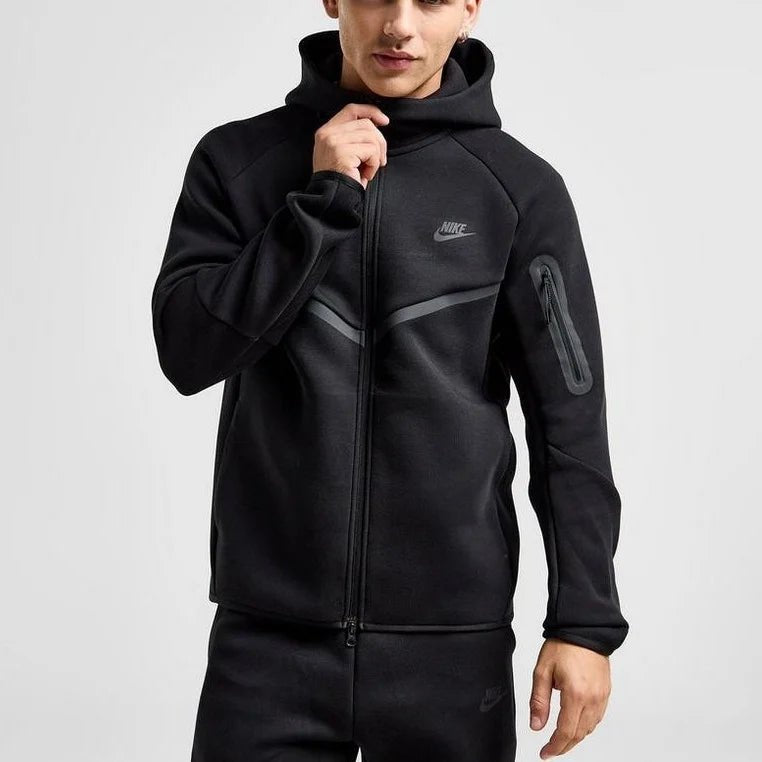 Nike Tech Fleece Zipper Hoodie Black - Outsole