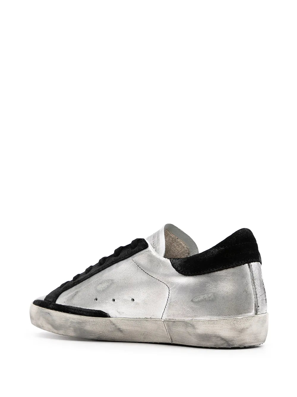 Golden Goose Super-Star Silver Leather Black Details