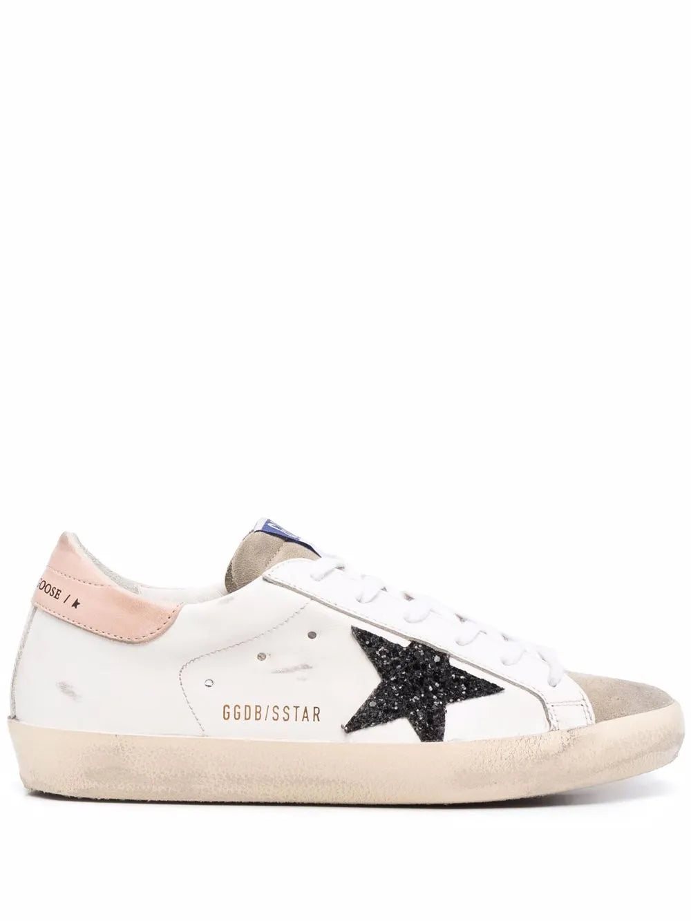 Golden Goose Super-Star White Black Glitter