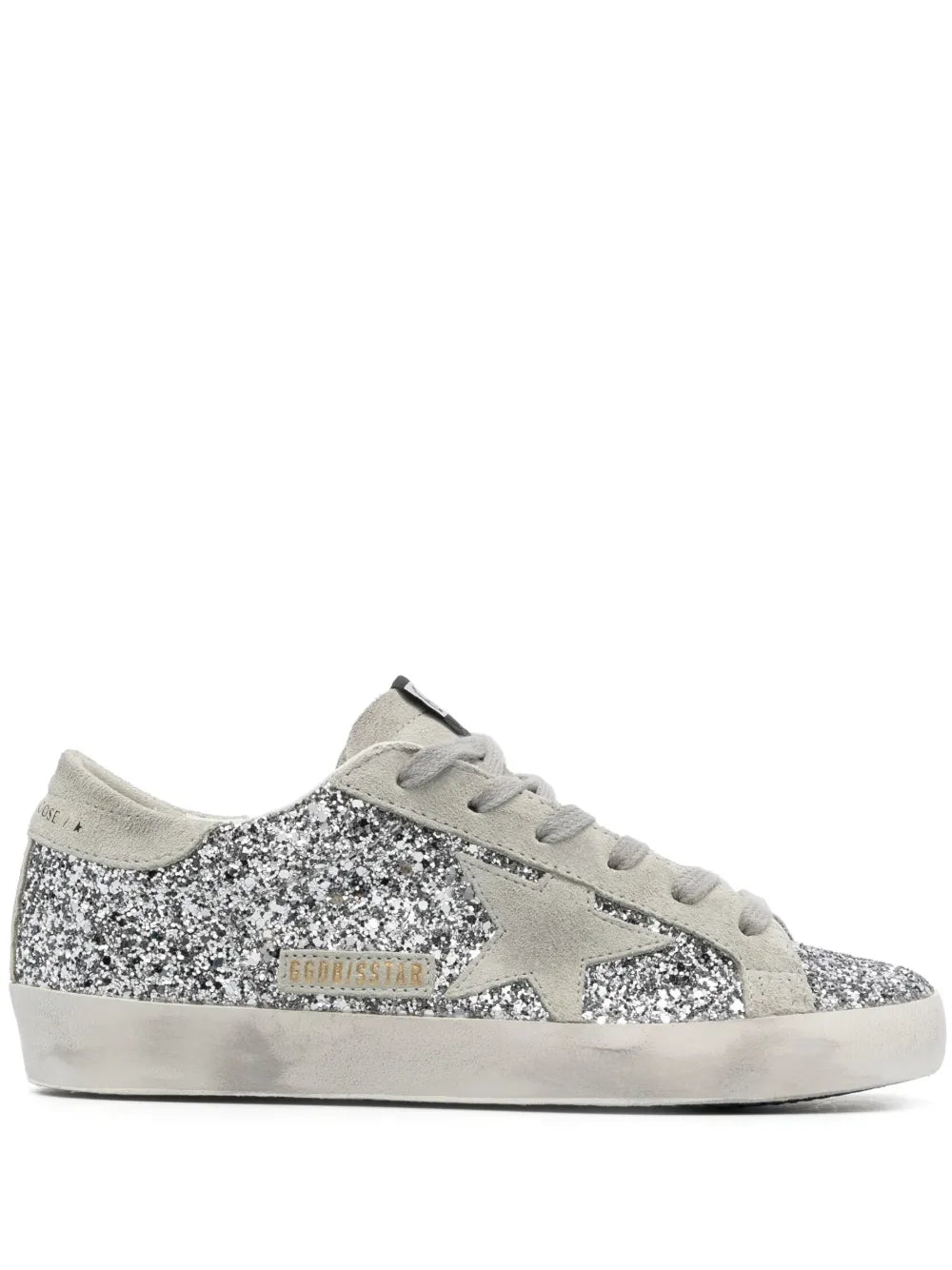 Golden Goose Super-Star Silver Glitter Ice Grey
