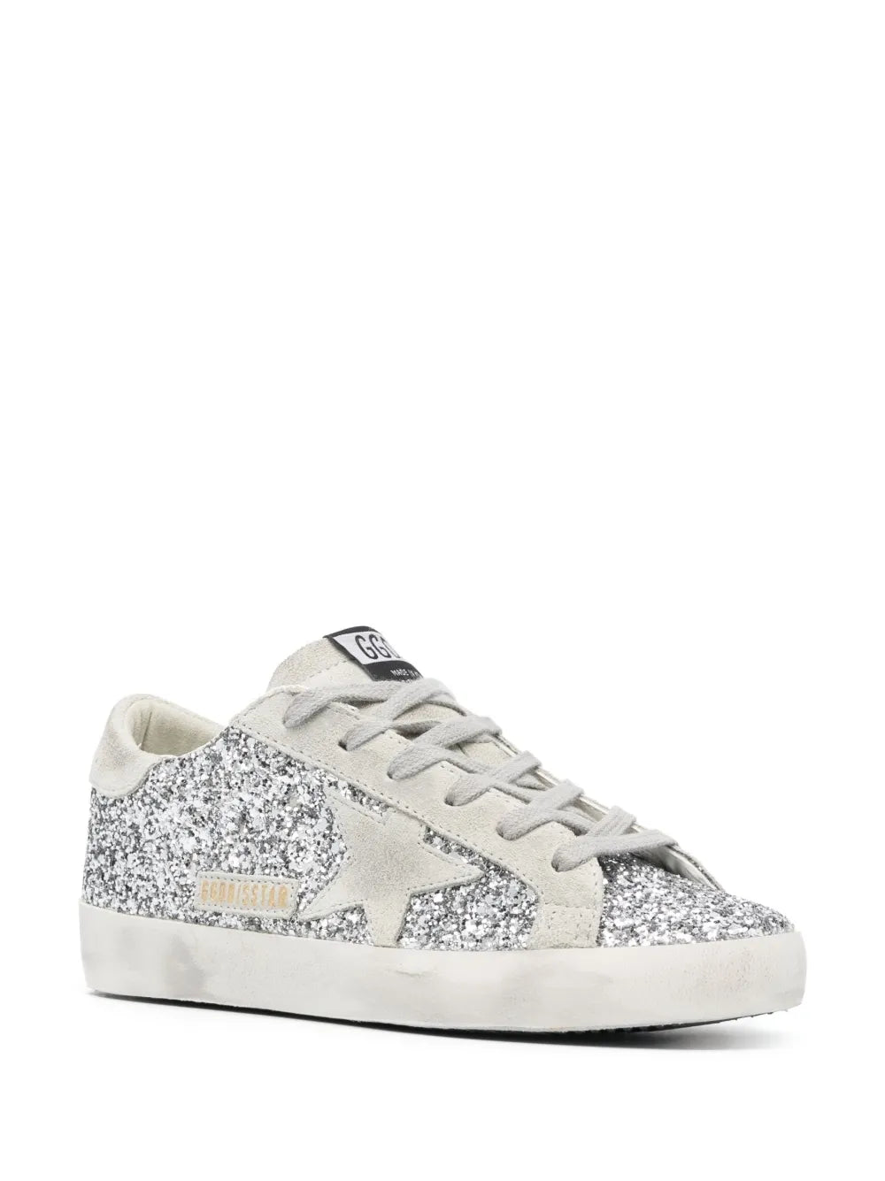 Golden Goose Super-Star Silver Glitter Ice Grey