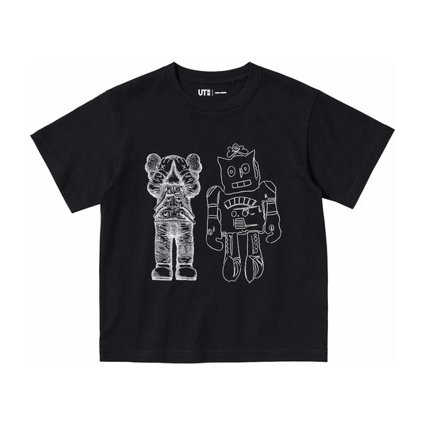 KAWS x Uniqlo Warhol Black Robot T-Shirt