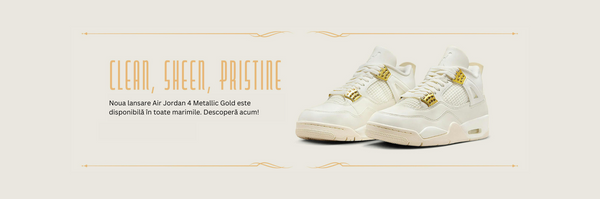Air Jordan 4 Metallic Gold Outsole Sneakers Romania