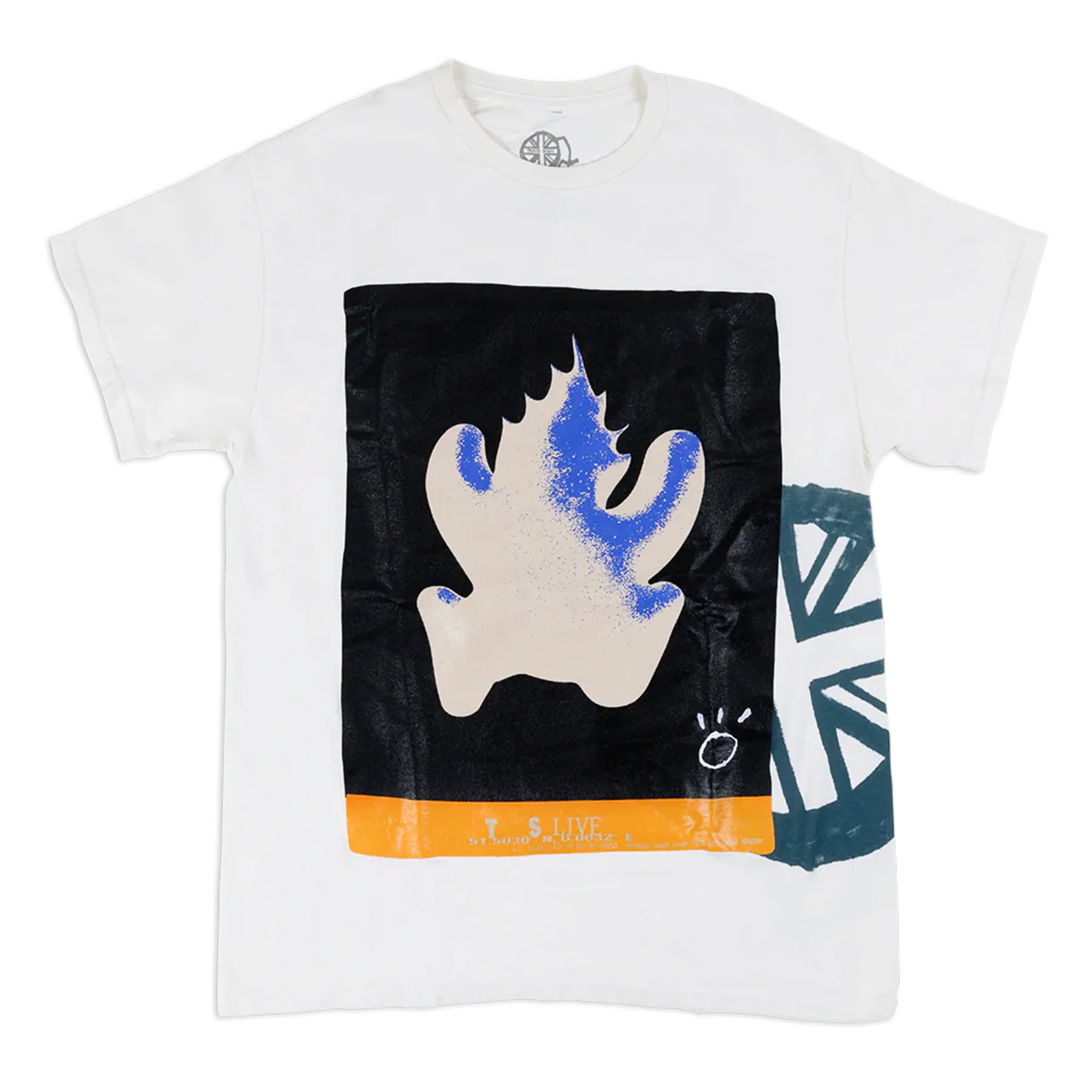 TRAVIS SCOTT O2 LIVE BURNING MAN T-SHIRT WHITE 