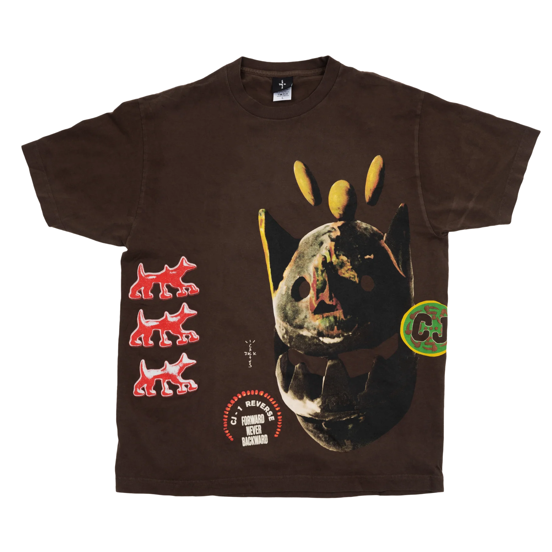 TRAVIS SCOTT NEVER BACKWARD T-SHIRT BROWN 