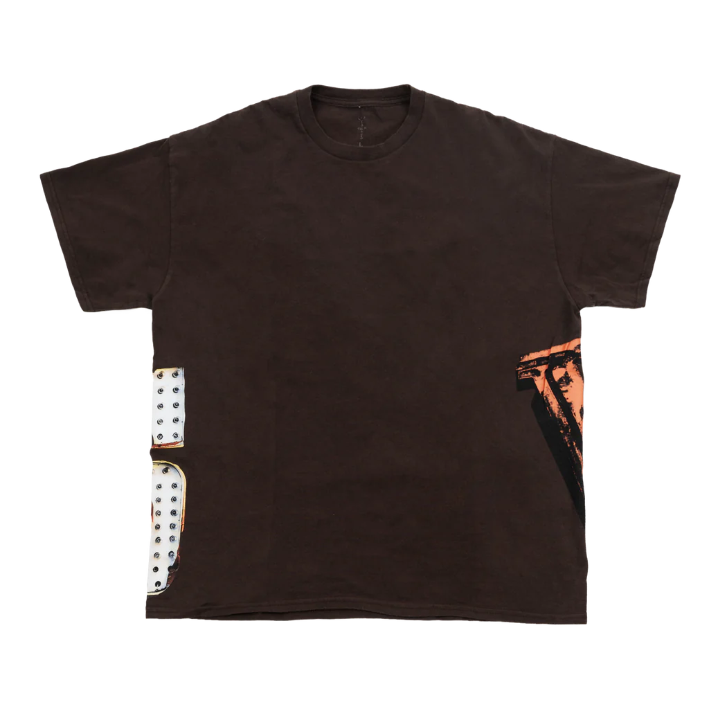 TRAVIS SCOTT ROAD TO UTOPIA LAS VEGAS LIGHTS T-SHIRT BROWN 