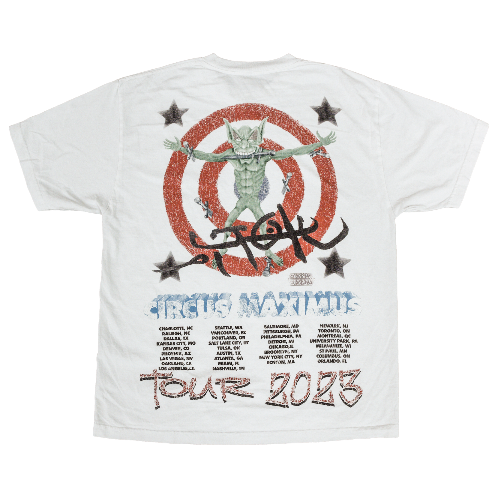 Travis Scott Utopia Circus Maximus 2023 Tour III Tee White