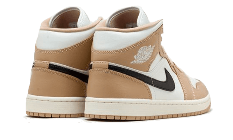 Air Jordan 1 Mid Tan Black Outsole