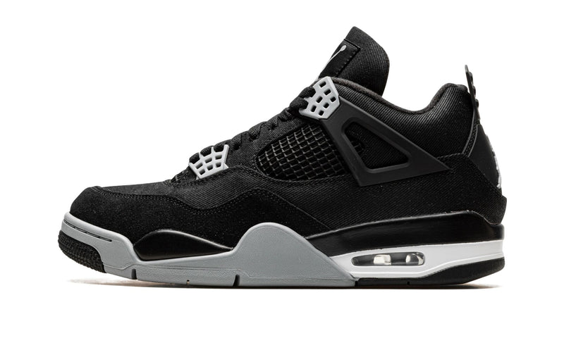 AIR JORDAN 4 BLACK CANVAS 