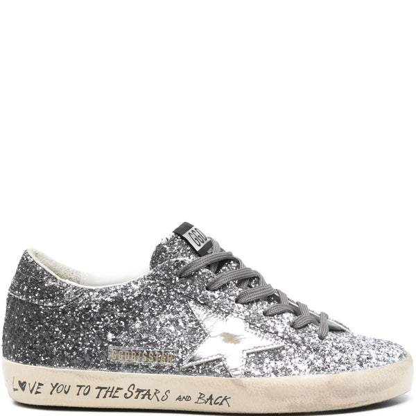 Golden Goose Super-Star Leather Sneakers Glitter