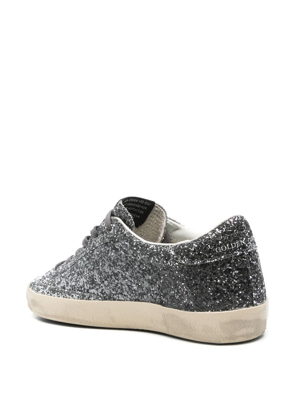 Golden Goose Super-Star Leather Sneakers Glitter