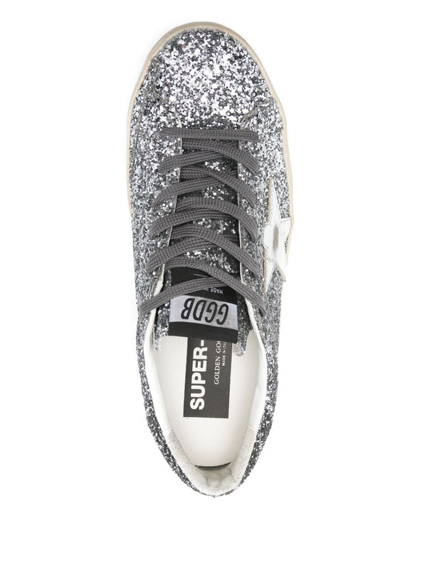 Golden Goose Super-Star Leather Sneakers Glitter