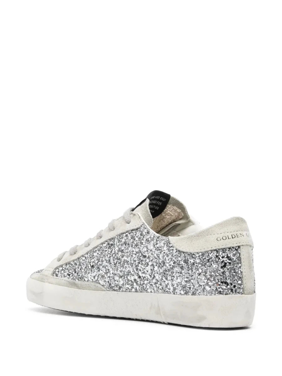 Golden Goose Super-Star Silver Glitter Ice Grey - Outsole