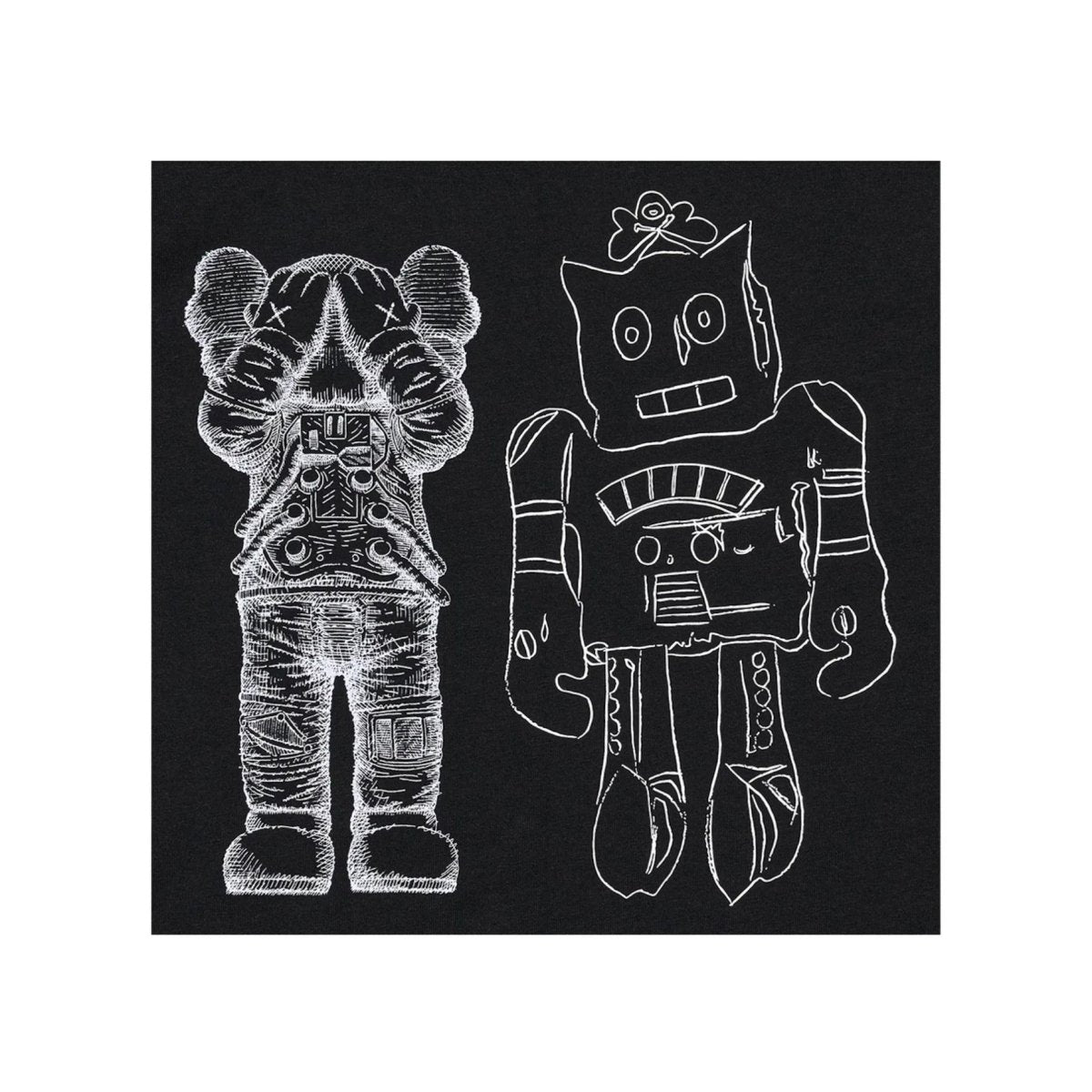 KAWS x Uniqlo Warhol Black Robot T-Shirt - Outsole