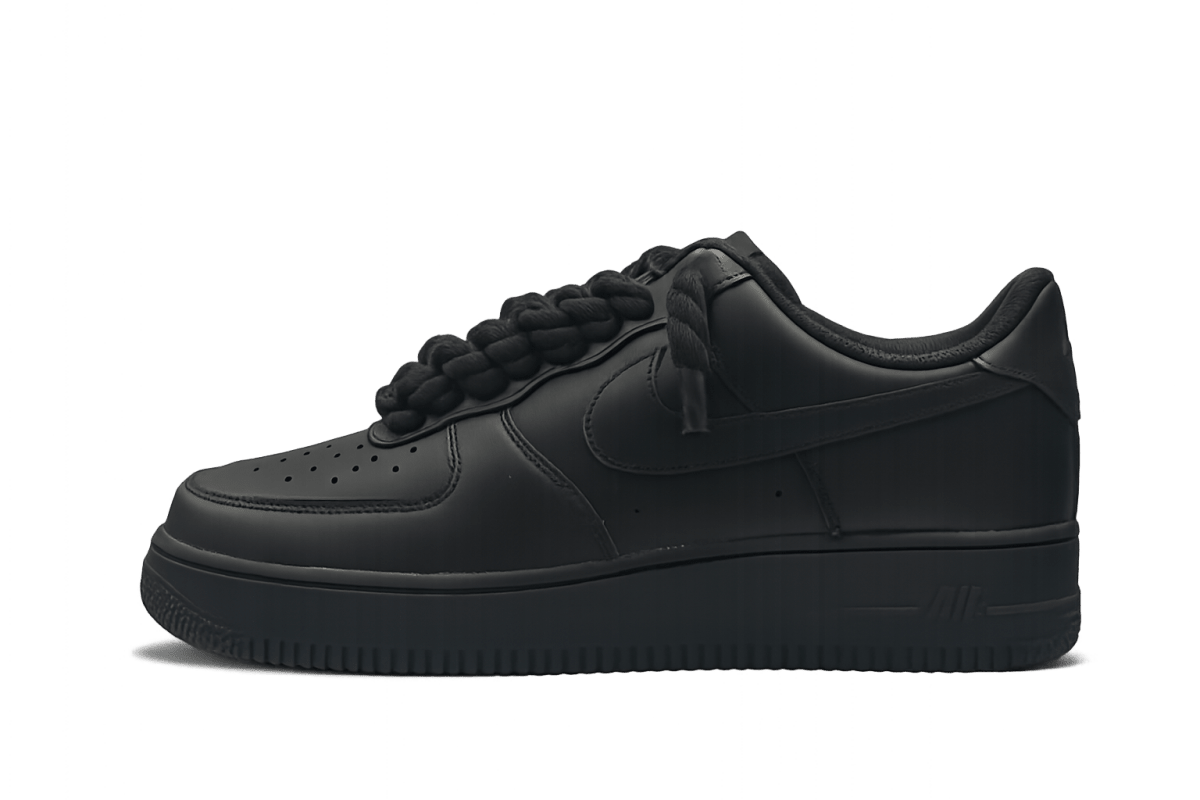 Nike Air Force 1 Low Black Rope Laces - Outsole
