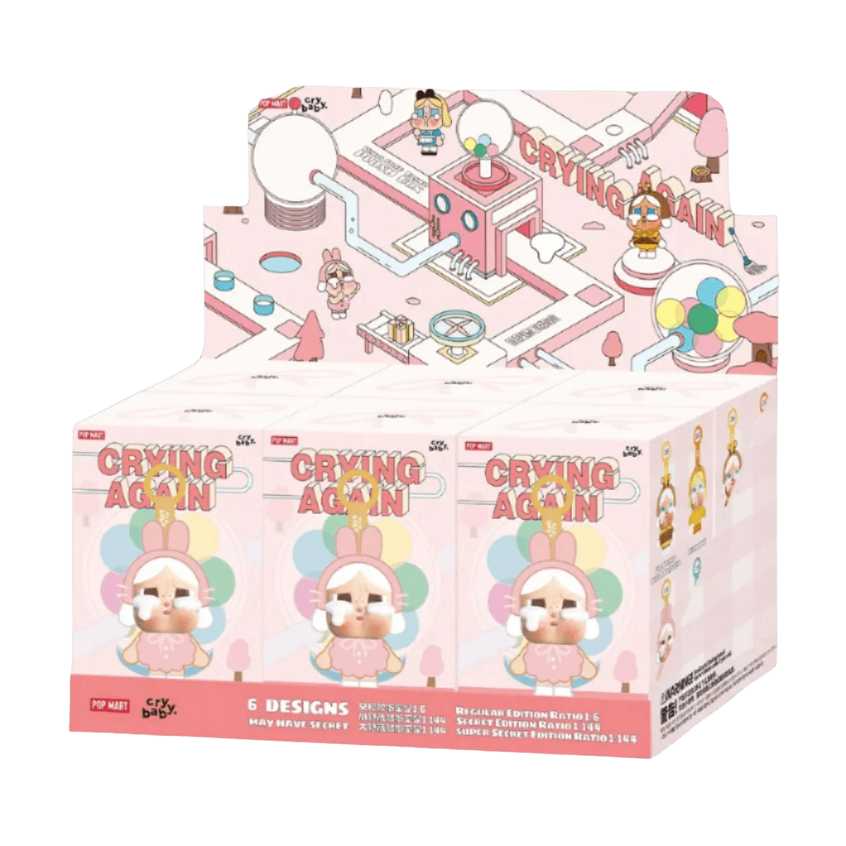 Pop Mart Labubu CRYBABY Crying Again Series - Vinyl Face Plush Blind Box - Outsole