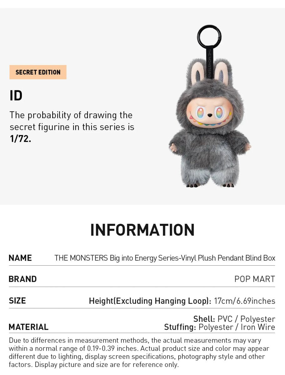 Pop Mart Labubu The Monsters Big into Energy Series Vinyl Face Blind B