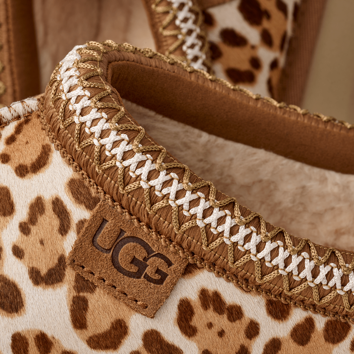 UGG Tazz Plains Slipper Felicity Leopard Jasmine - Outsole