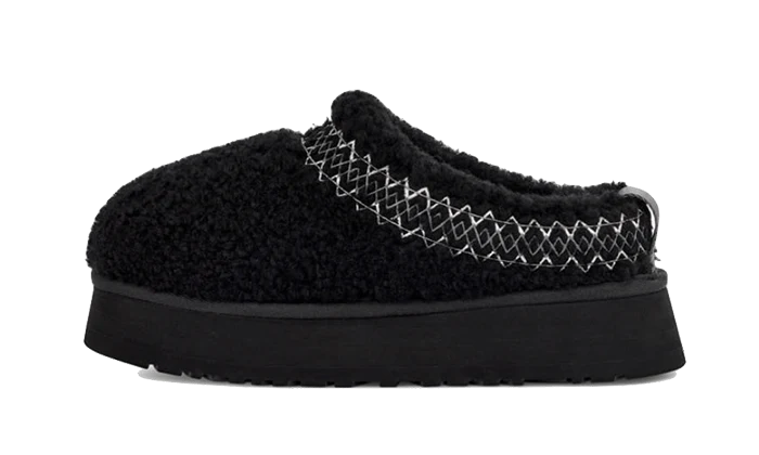 UGG TAZZ SLIPPER BRAID BLACK 